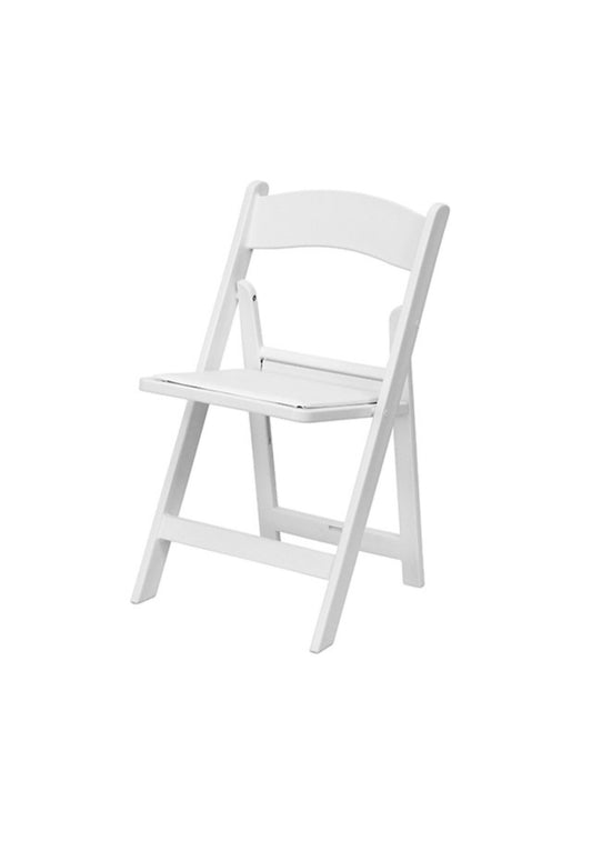 Resin White Folding Chair (Box of 4)