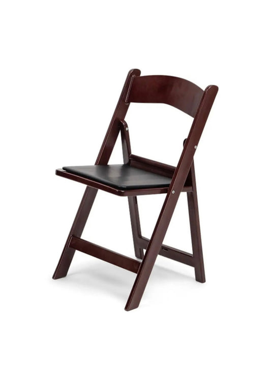 Resin Mahogany Folding Chair (Box of 4)