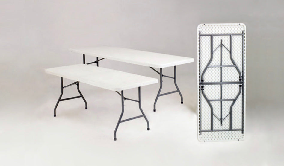 8Ft Plastic Rectangular Folding Tables